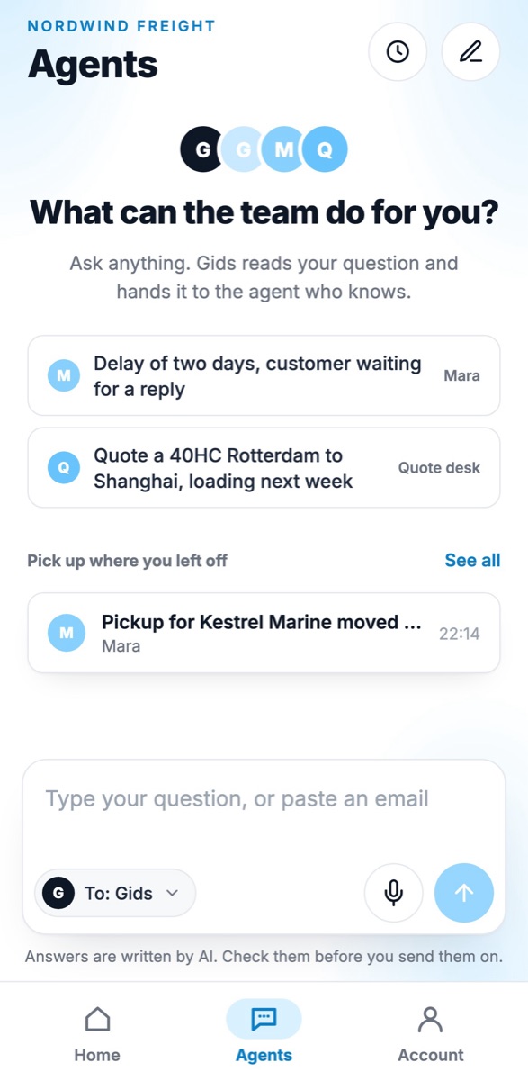SimpliAgents in the SimpliSoft app