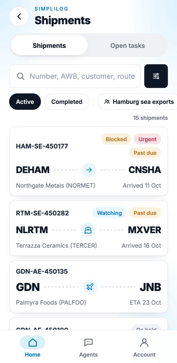 SimpliLog in the SimpliSoft app